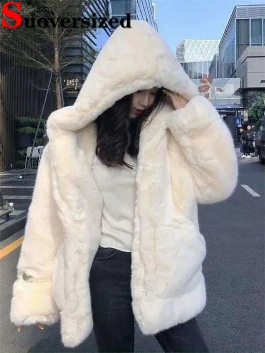 Hooded Warm Loose Fur Jackets