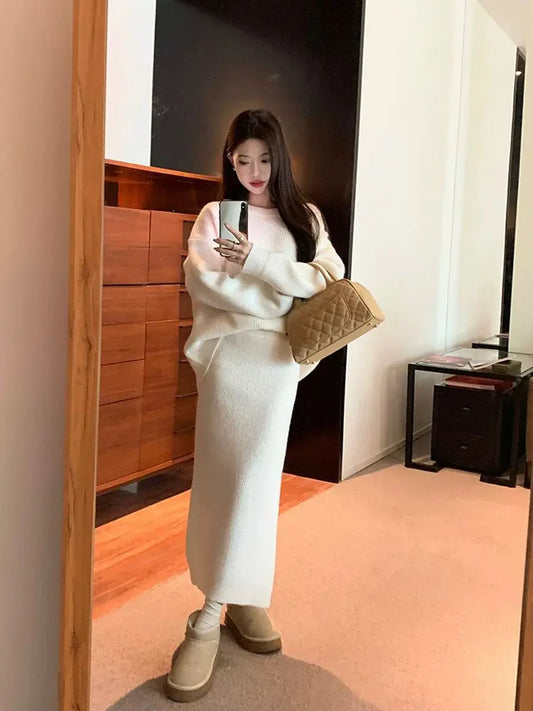 Knitted Dress Sets for Women Minimalist Pullovers