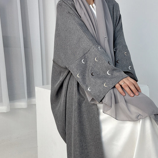 2024 New Batwing Sleeve Open Kimono Abaya Embroidery Dubai Moroccan Women Kaftan Jalabiyat Turkish African Islamic Clothing
